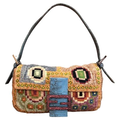 fendi vintage duffle bag|vintage fendi beaded baguette.